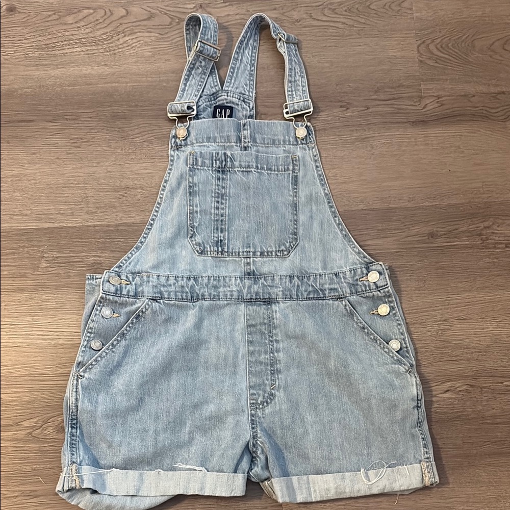 GAP Light Blue Denim Short Overalls